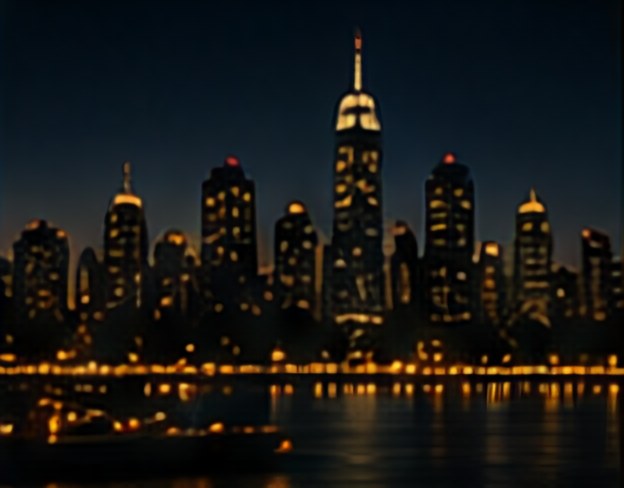 New York City skyline at night