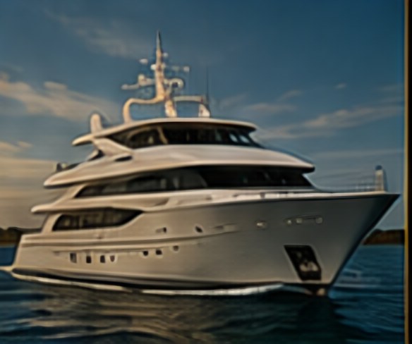 Luxury yacht cruising