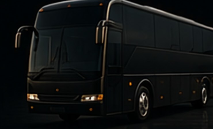 Black coach bus