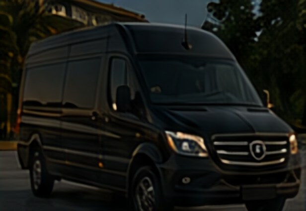 Black Mercedes executive Sprinter van