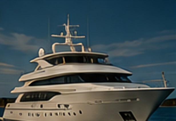 Luxury motor yacht on the water